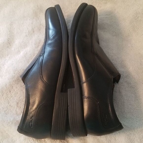 CLARKS Beeston Step Leather Loafers SZ 10 - Picture 7 of 11